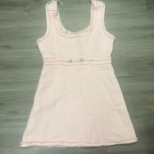 Zara pink tweed dress. Size Large